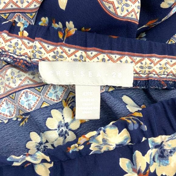 Chelsea28 One-shoulder Maxi Dress Navy Print Size XXS NWOT $99 - Picture 4 of 8